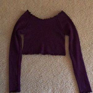 Free People Deep Purple Crop Top